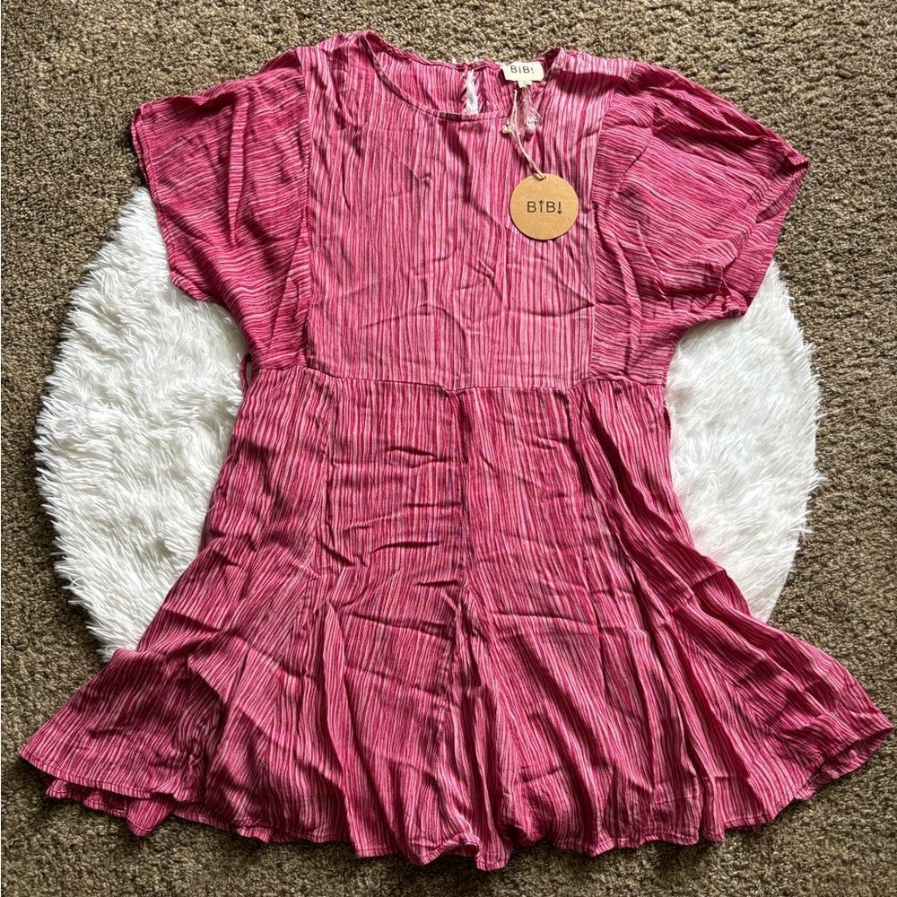 Bibi Dress Belted New‎ Pink Womens Size Small